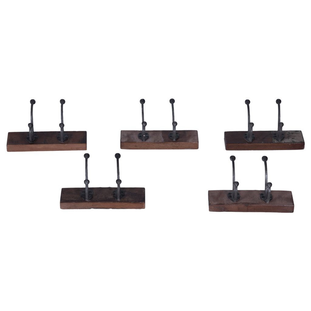 Maadze Set of Reclaimed Wood Wall Hooks - Maadze