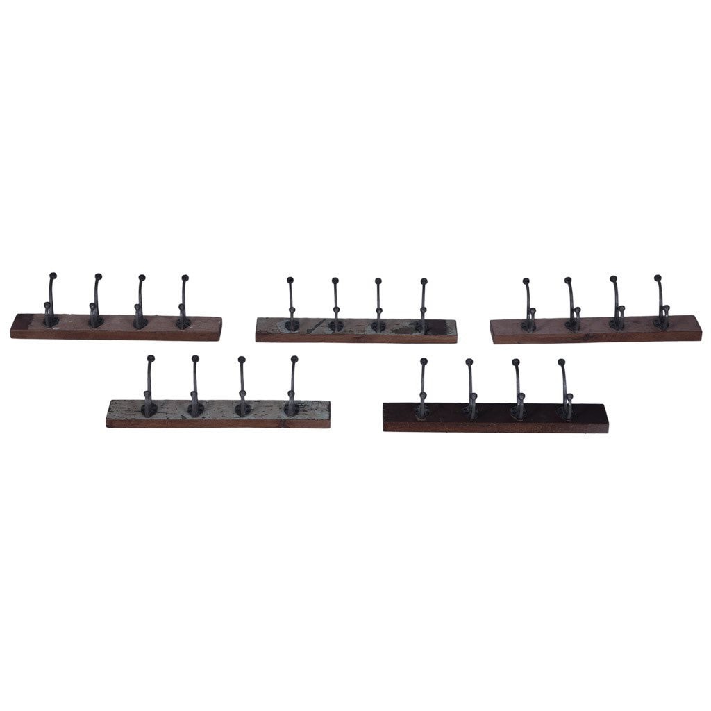 Maadze Set of Reclaimed Wood Wall Hooks - Maadze