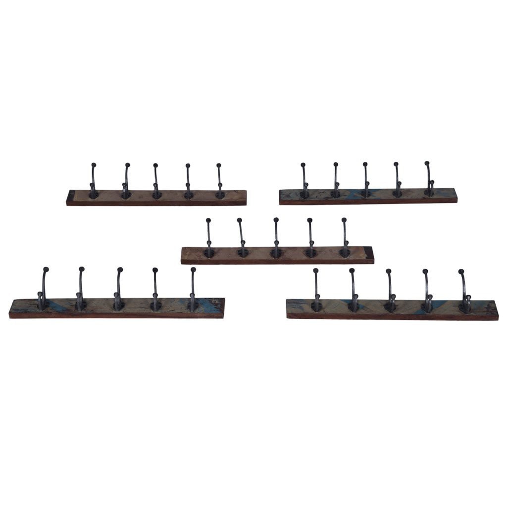 Maadze Set of Reclaimed Wood Wall Hooks - Maadze