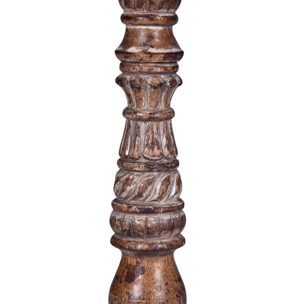 Maadze Vintage Carved Wooden Candle Holder - Maadze