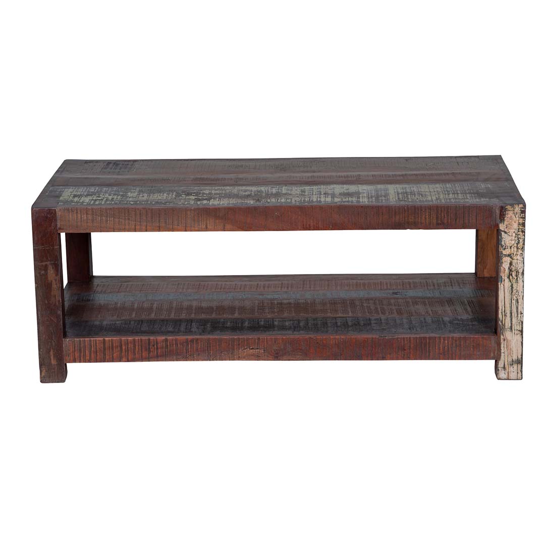 Maadze Shelves Rustic Coffee Table