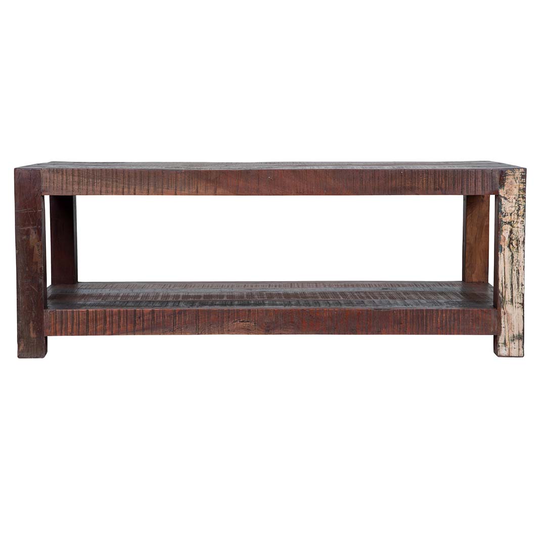 Maadze Shelves Rustic Coffee Table