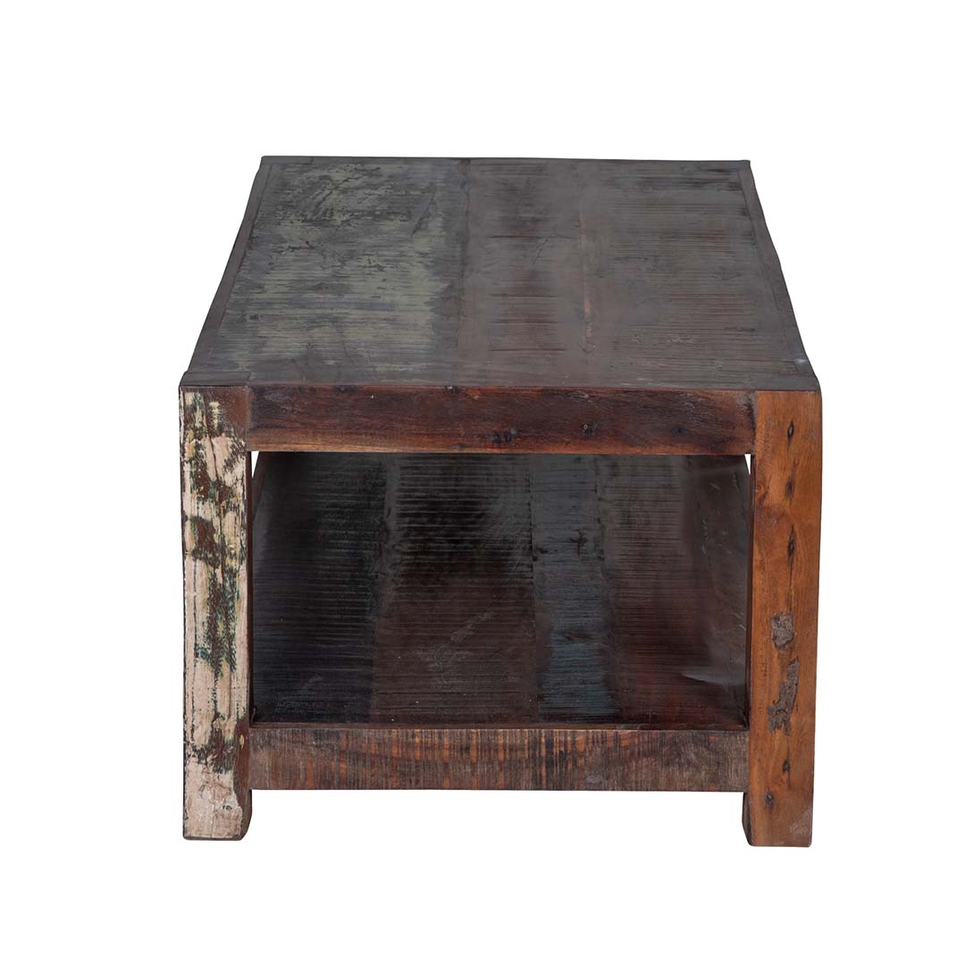 Maadze Shelves Rustic Coffee Table