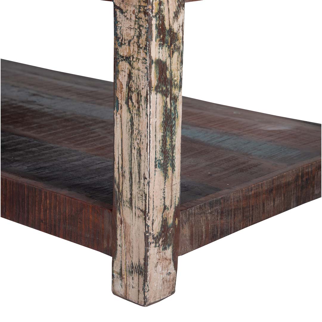 Maadze Shelves Rustic Coffee Table