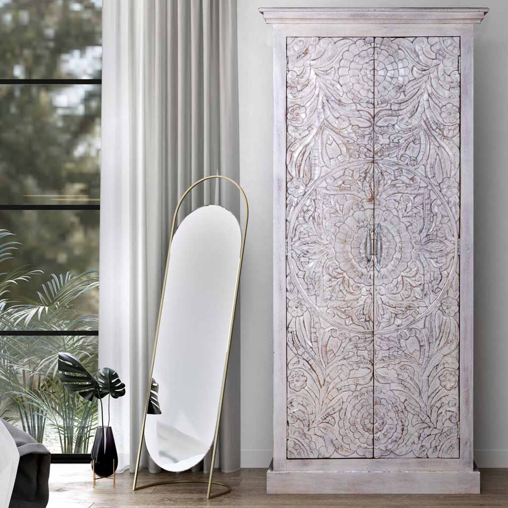 Gorgeous Carved Wooden Wardrobe Maadze