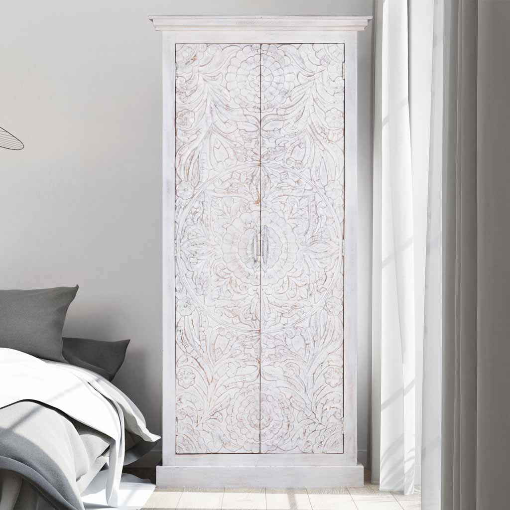carved  wooden wardrobe