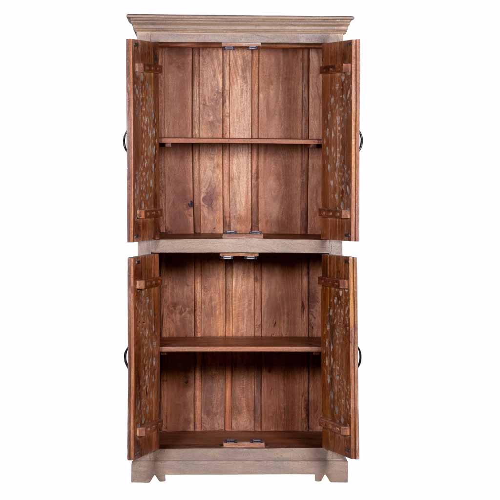 Rhapsody Carved Smoky Armoire