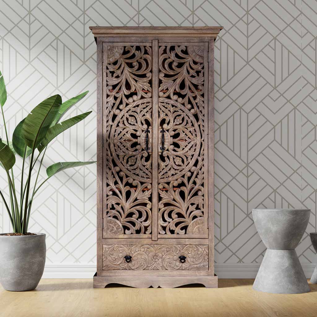solid wood armoire