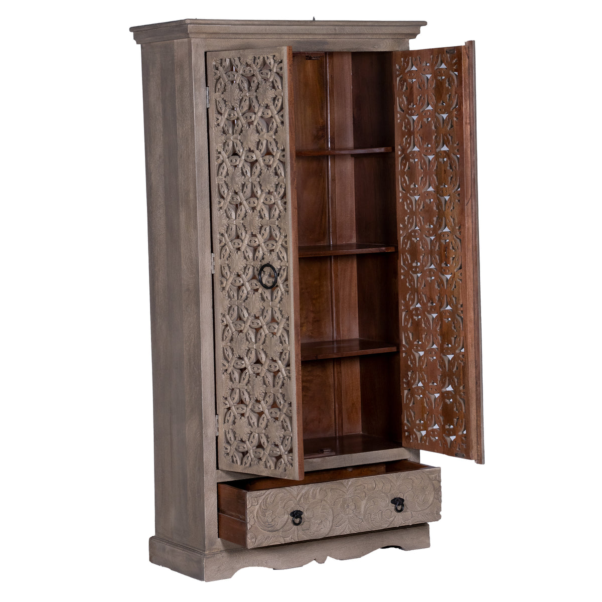 premium wardrobe with hand carvings