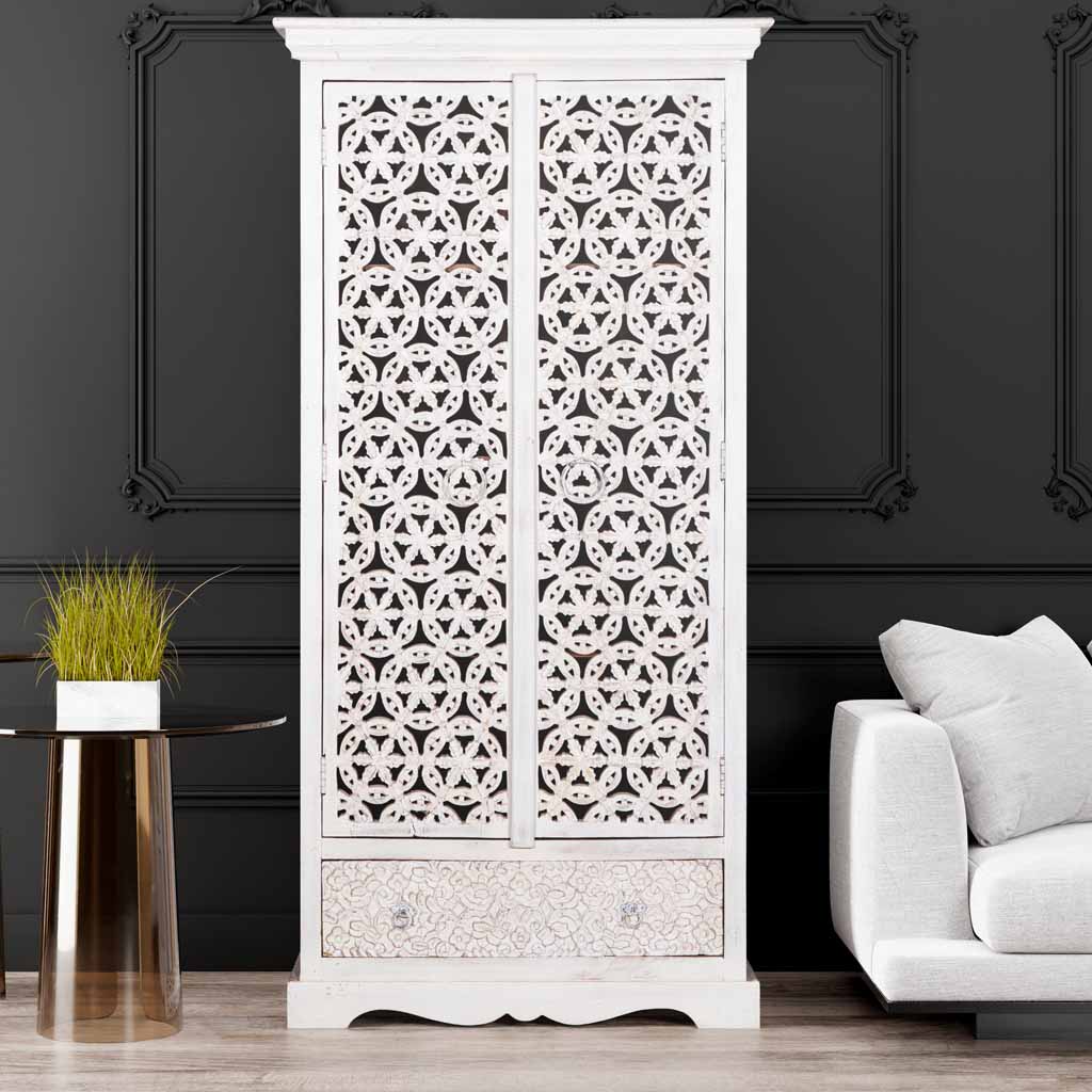 armoire with shelves