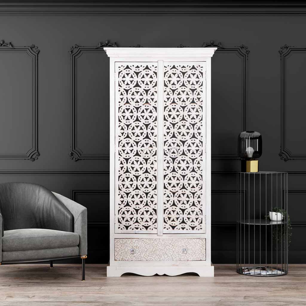 armoire with shelves