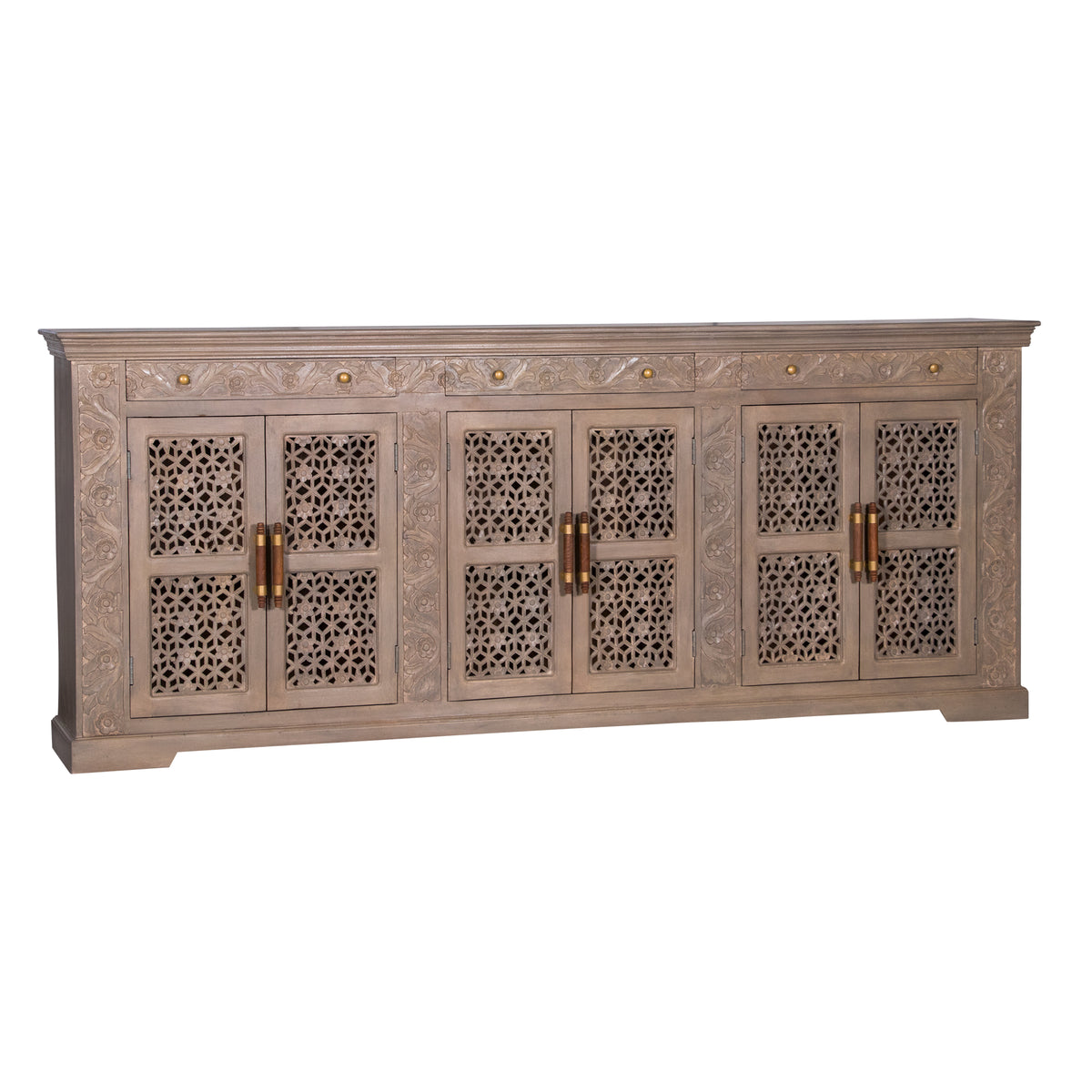 Maadze Hand Carved 102&quot; Long Sideboard “Sirius”