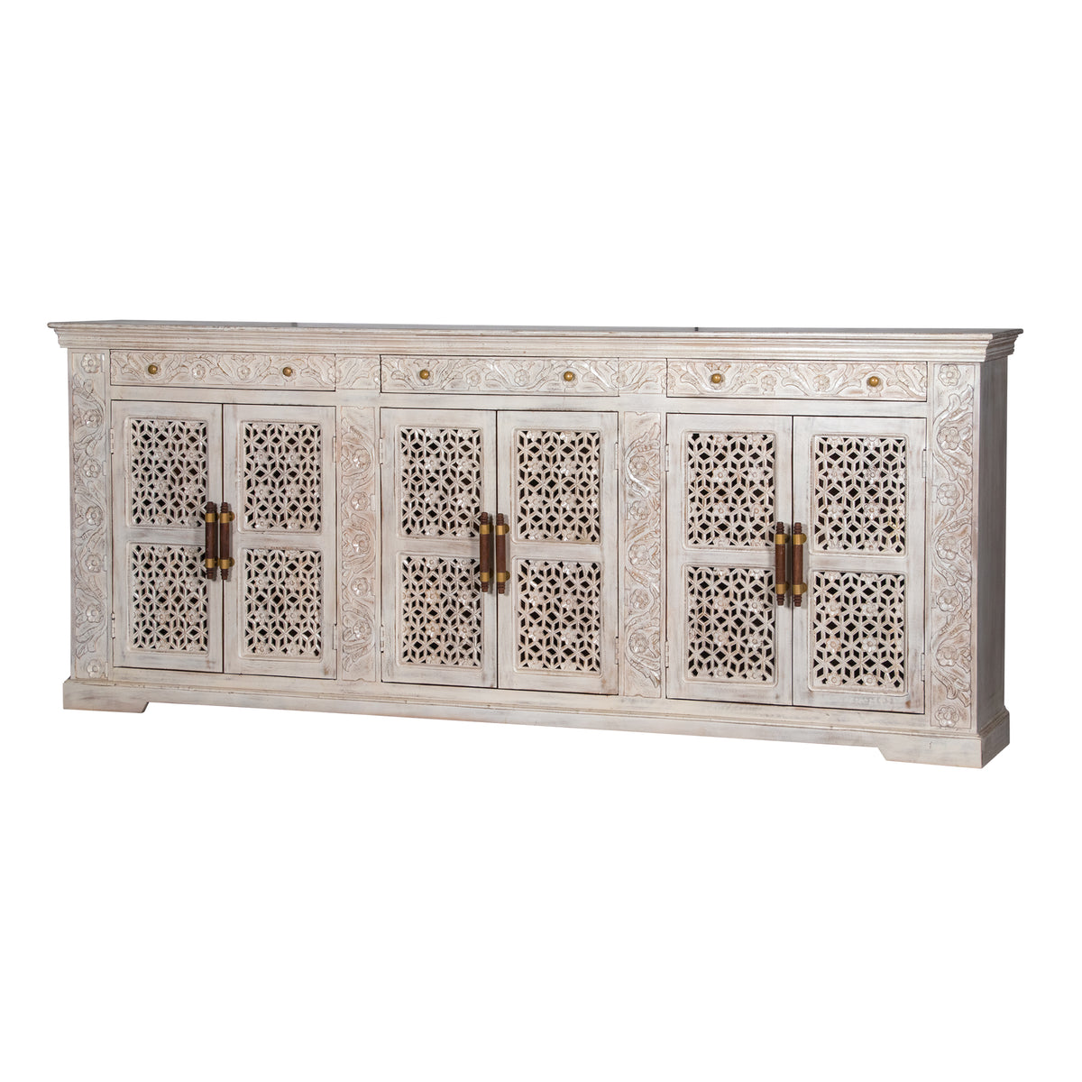 Maadze Hand Carved 102&quot; Long Sideboard “Sirius”
