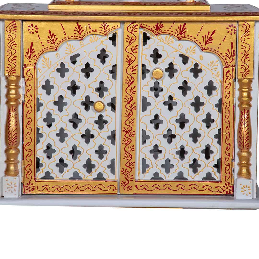 Pious Prism wooden Mandir with Doors